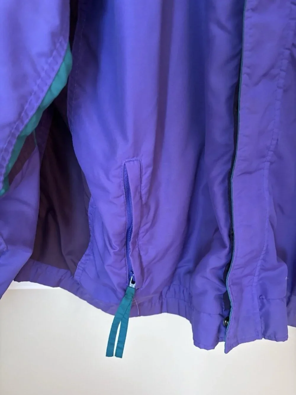 Vtg Columbia Mens XL Bugaboo Outer Shell Nylon Radial Sleeve Purple Green Black